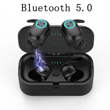 СПЦ Беспроводной наушники Bluetooth V5.0 гарнитуры 3D бас мини стерео близнецов гарнитуры беспроводные наушники с загрузочной коробки