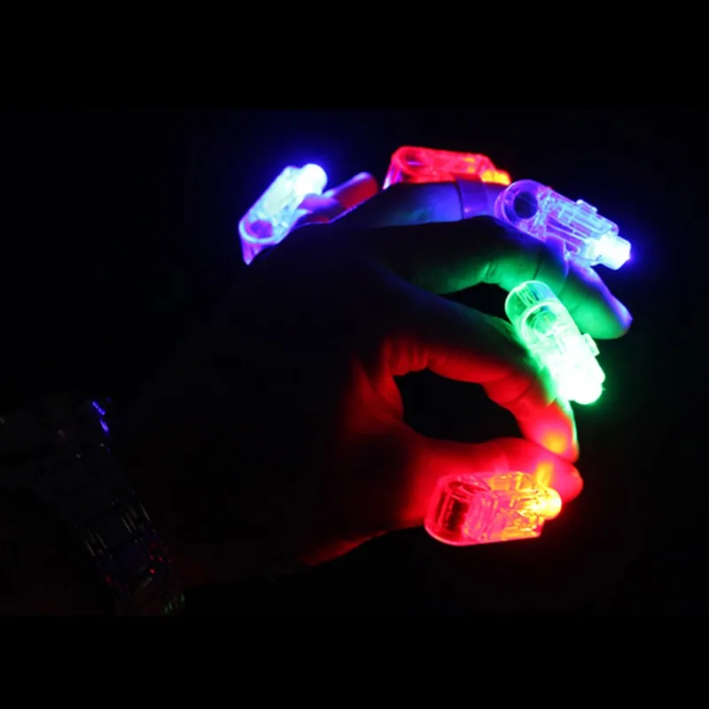 100 шт./лот светодиодный Пальчиковый светильник 4 цвета Лазерная лампочка на палец светильник для свадьбы, дня рождения детей, рождественские вечерние украшения