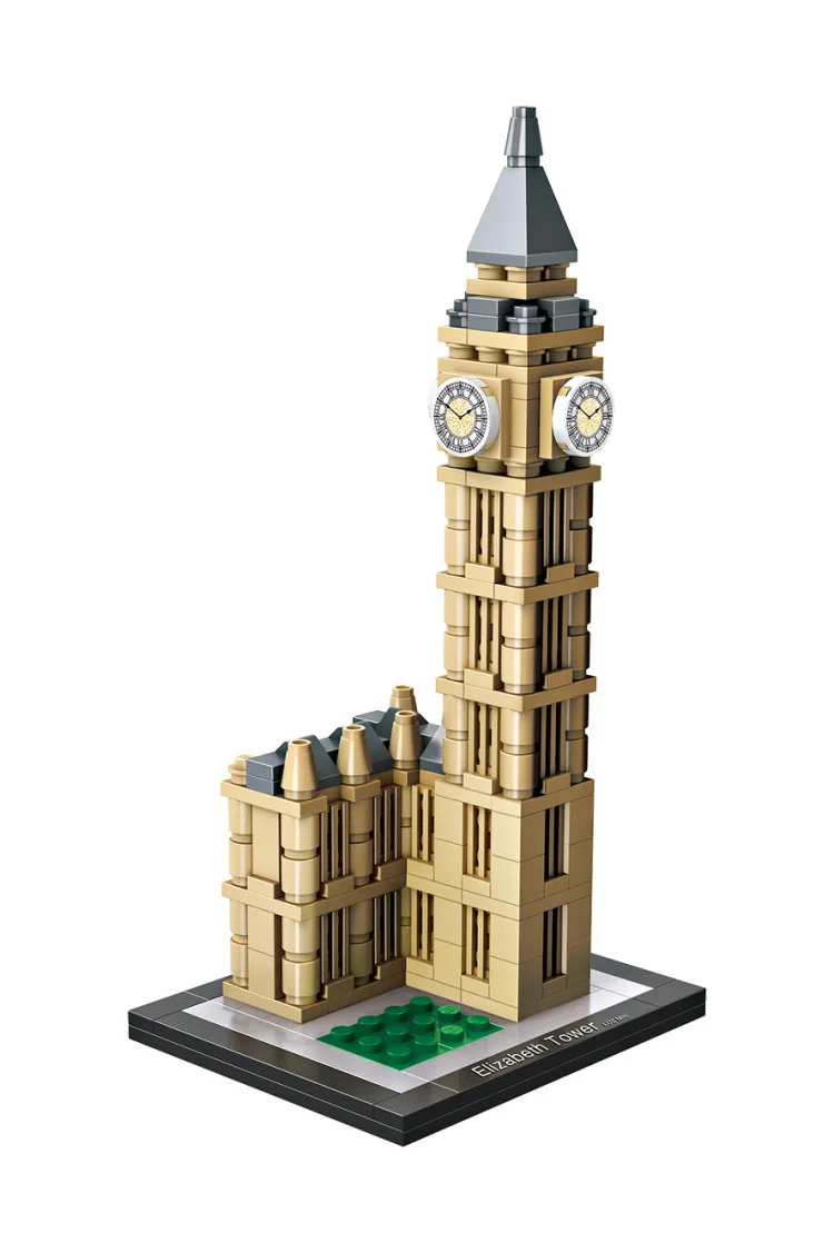

HOT 346Pcs Elizabeth Tower Mini Block World Famous Architecture Series Big Ben Clock Tower London Building Block