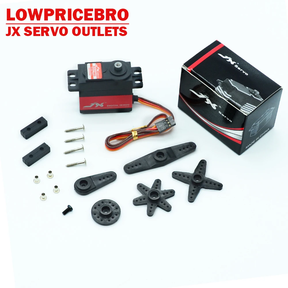 

JX PDI-6221MG 20kg High Speed Metal Gear Digital Standard Servo Motor For RC model plane helicopter 1/10 1/8 Car Crawler Buggy