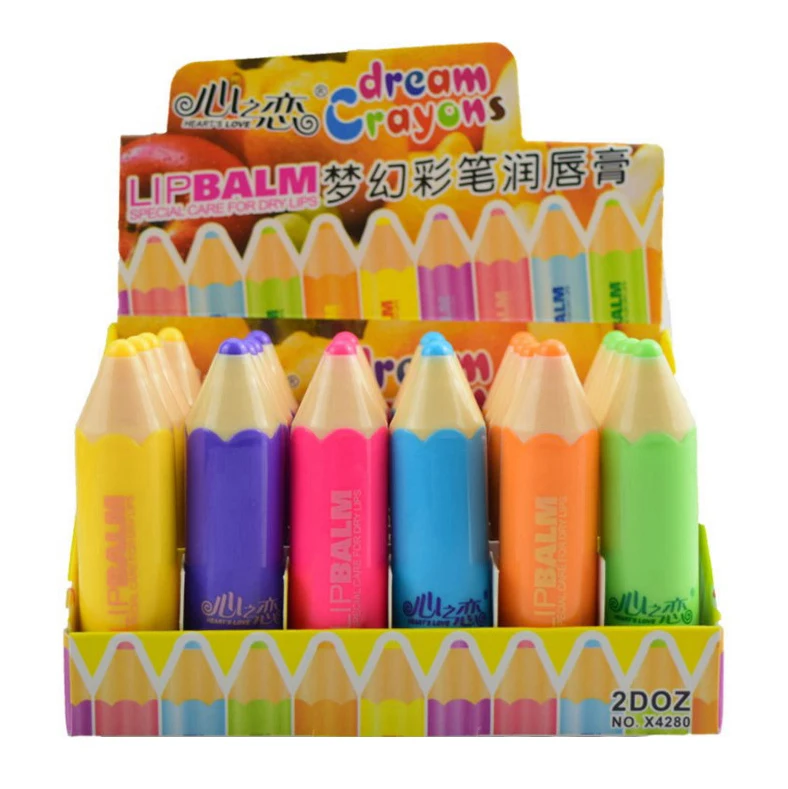 24pcs Fruit Nature Organic Lip Balm Makeup Dream Crayons Lip Balm