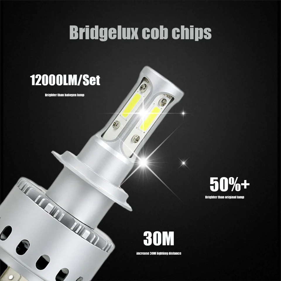 ANMINGPU Headlight Bulbs 6500K COB Led H7 Universal Lamp H7 LED 12000LM 90W 12V 24V Led Automotive Headlamps Auto Lamps Car Bulb (6)