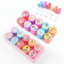 10 шт./лот детская принцессы с маркировкой известного с мультипликационным принтом для детей на заказ Пластик резиновые самостоятельной Печати На чернилах игрушки развлечение для детского праздника подарка