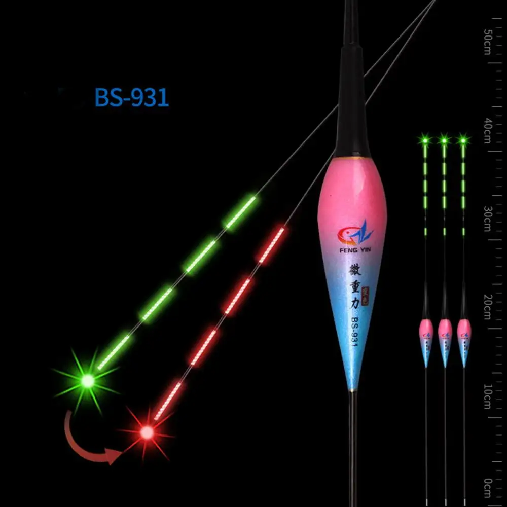 Рыбацкая рыба плавающая Интеллектуальный сигнал тревоги на рыбалке крючок цвет электронный Дрифт светящаяся плавающая наживка Светодиодная лампа Автоматическая 40J1 - Цвет: C