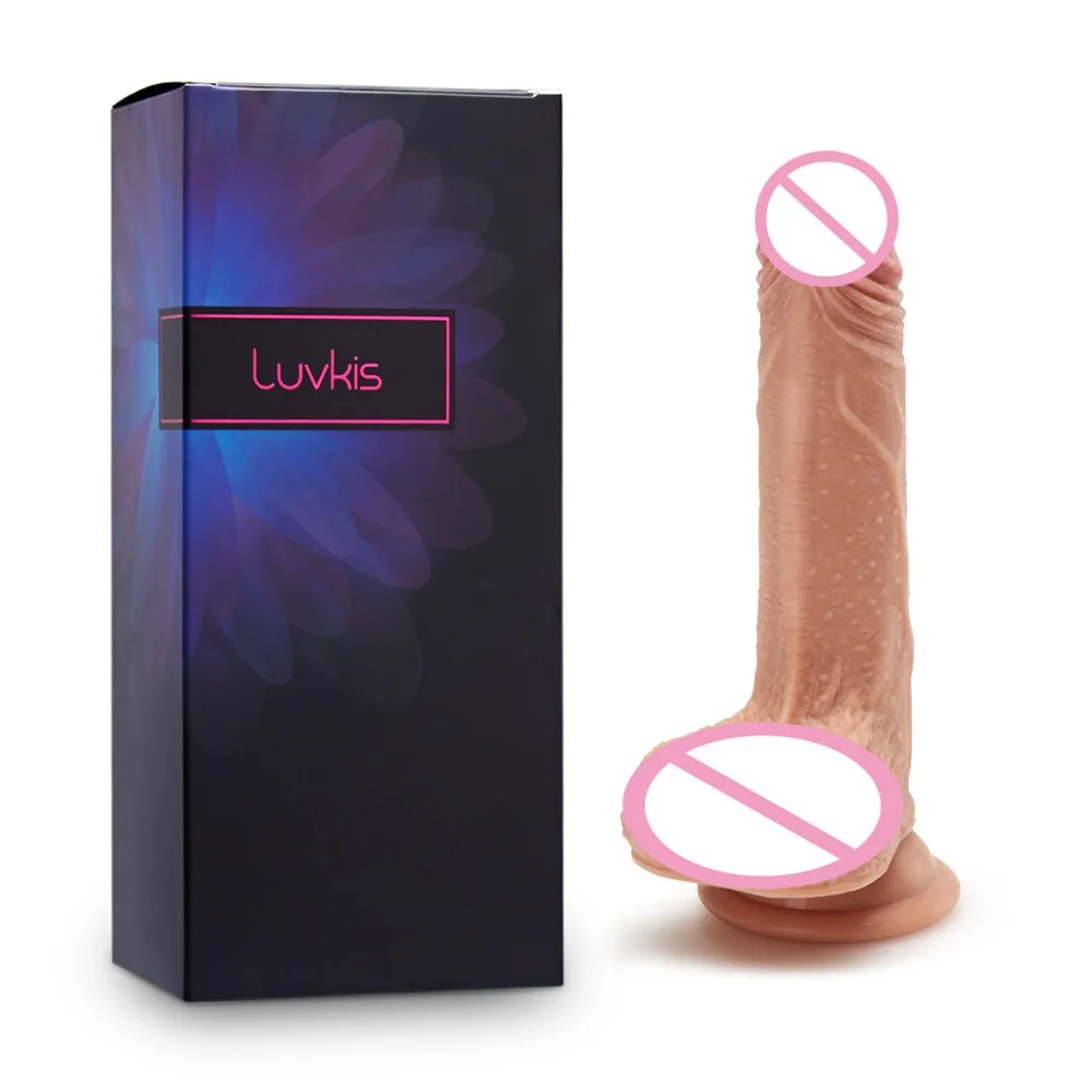 7 дюймовый фаллоимитатор Luvkis реалистичный с присоской силиконовый шарик пенис
