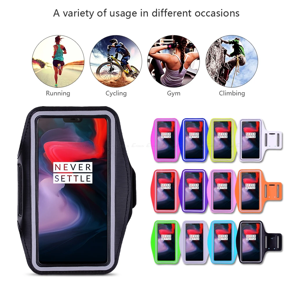 تشغيل الركض Gym الرياضة حامل غطاء حقيبة الذراع الفرقة جراب هاتف لأحد زائد OnePlus 7 برو 6 T 6 5 T 5 3 3 T 2 1 X A6000 A5010