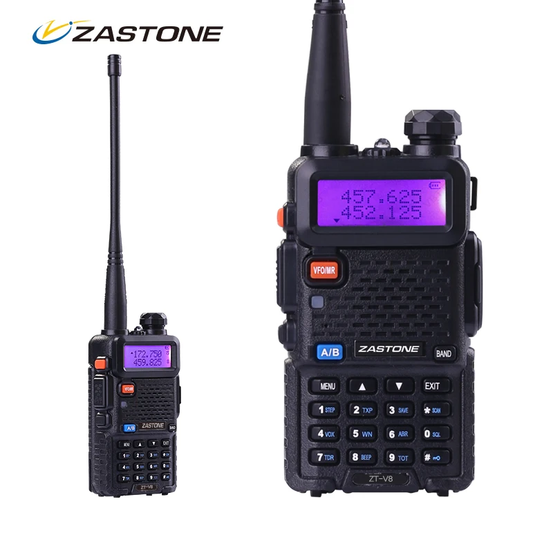 Zastone ZT-V8 Amateur Portable CB Walkie Talkie Radio Dual Band VHF UHF Handheld Two Way Ham Radio same as baofeng uv5r
