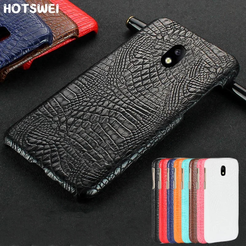 HOTSWEI чехол для Samsung Galaxy A8 J2 J4 J6 A6 plus 2018 SAMSUNG J7 J3 J5 2017 из крокодиловой кожи жесткие