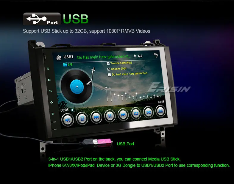 Discount Erisin ES792B 9" MTK Car Stereo GPS IPOD 3G Radio RDS DVR System for Benz 14