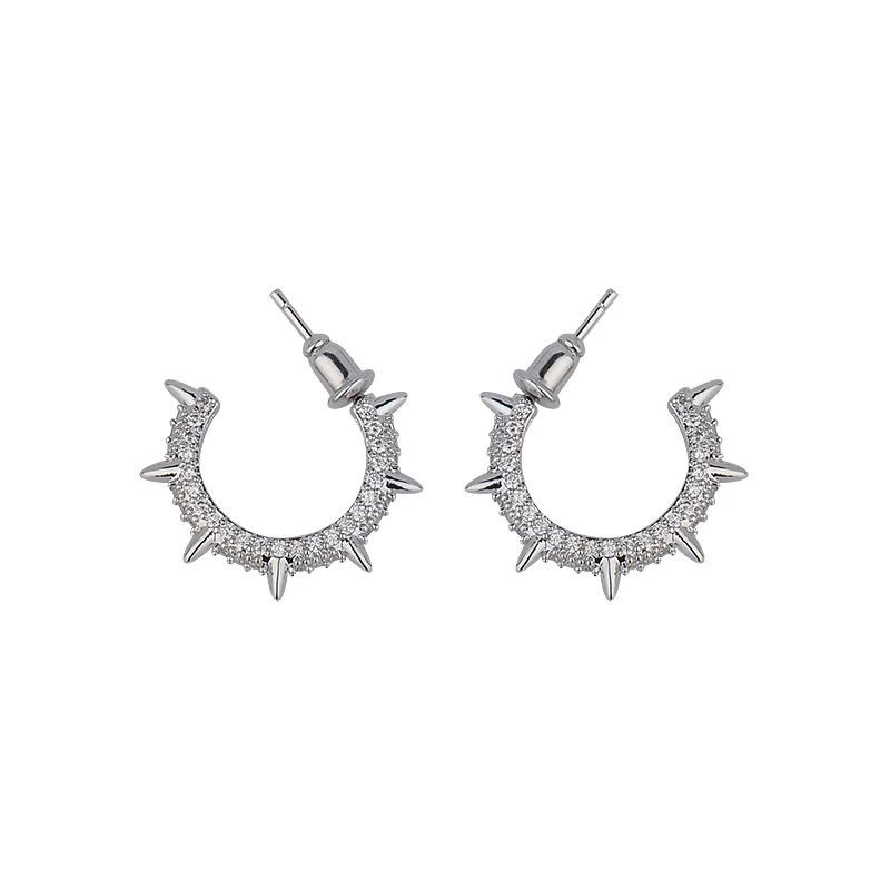 

GAOLA Women Cubic Zircon Women Stud Earrings Top Austrian Rhinestone Vintage Semicircle Earring