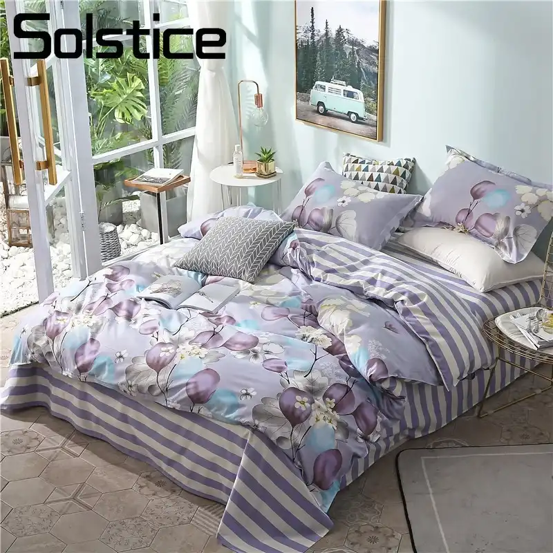 Solstice Home Textile Purple Flower Bedding Sets S Woman Purple Flower Bedding Sets S Woman