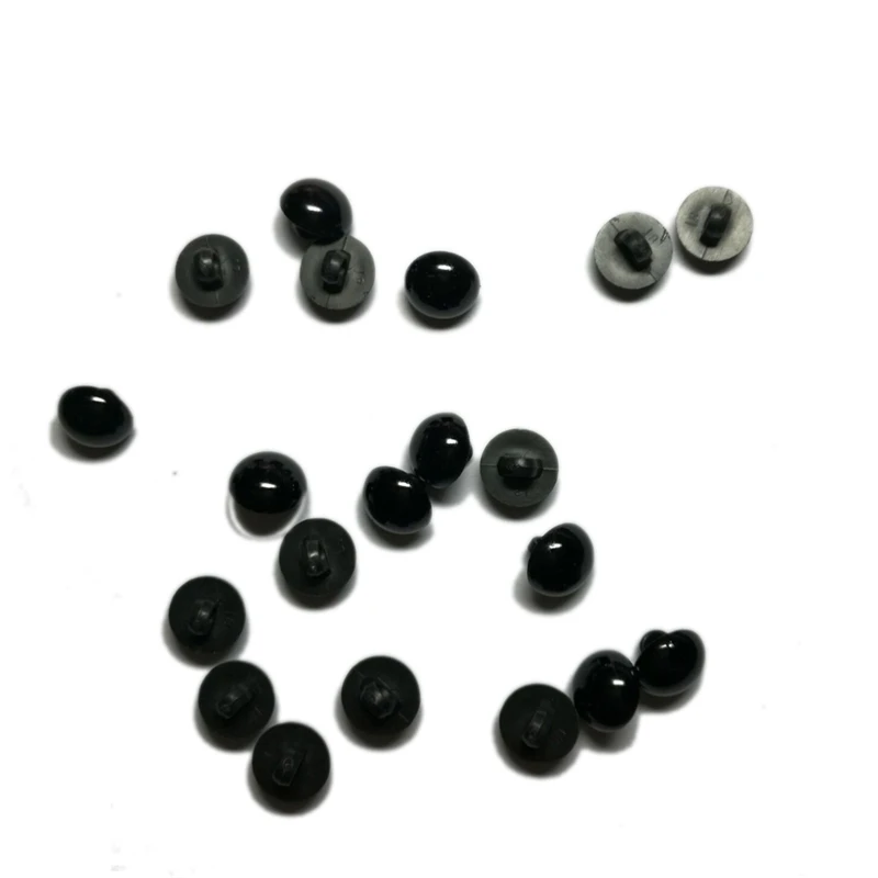 100 шт черные Пуговицы пластиковые для скрапбукинга полужемчужные хвостовик пуговицы Глаза животных для игрушек DIY ручные аксессуары для шитья одежды