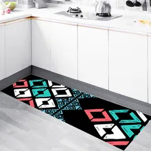 3D печать скандинавские Современные Геометрические кухонные ковры Нескользящие и маслостойкие длинные подножки прикроватный коврик для домашней спальни