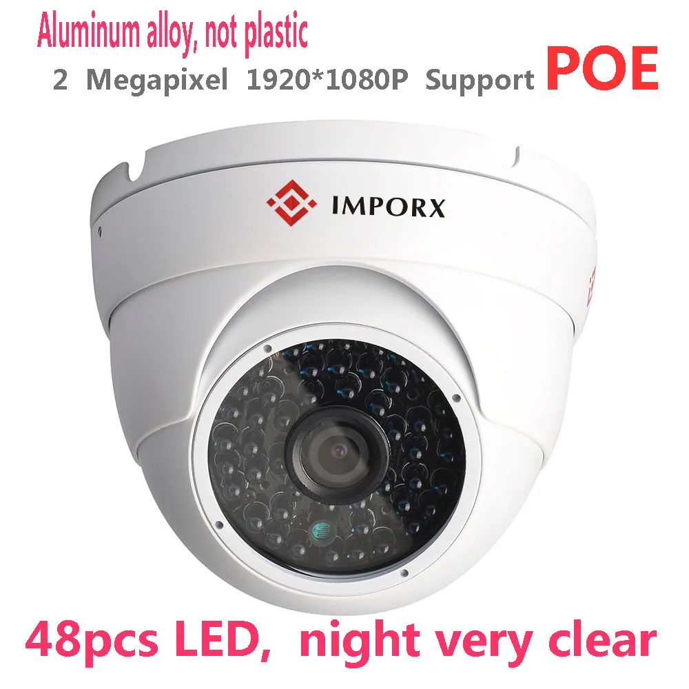 

1080P IP camera full HD POE onvif P2P indoor room dome 3.6mm varifocal nightvision video surveillance Network Onvif P2P H.265