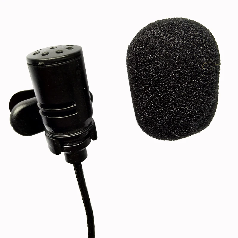 NEWGOOD Mini Portable Clip-on Lapel Lavalier Microphone 3.5mm Jack For PC Handsfree Wired Condenser Mic For teaching Speeching (1)