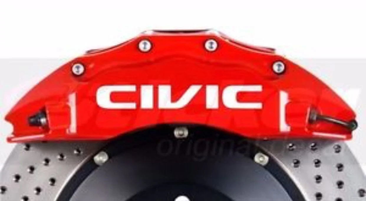 

For Civic Hi Temp Brake Caliper Vinyl Decal Sticker Set Of 6 (Any Color)