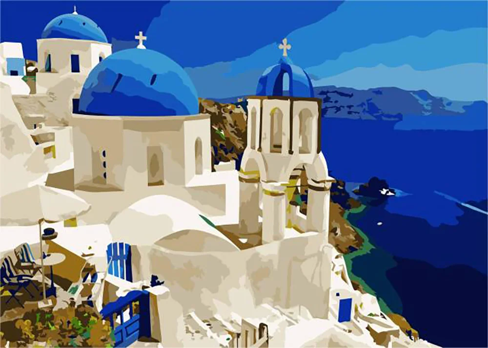 Venice Resorts Seascape DIY Painting By Numbers Handpainted Oil Living Room Home Wall Decor Artwork | Дом и сад