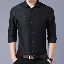 Новинка весны, уличные мужские рубашки с длинным рукавом, модные брендовые мужские рубашки с принтом треугольника, деловая повседневная одежда