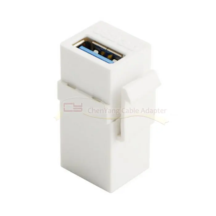Best 100PCS USB 3.0 A Female to A Female Extension Keystone Jack Coupler Adapter for Wall Plate Panel USB Cable