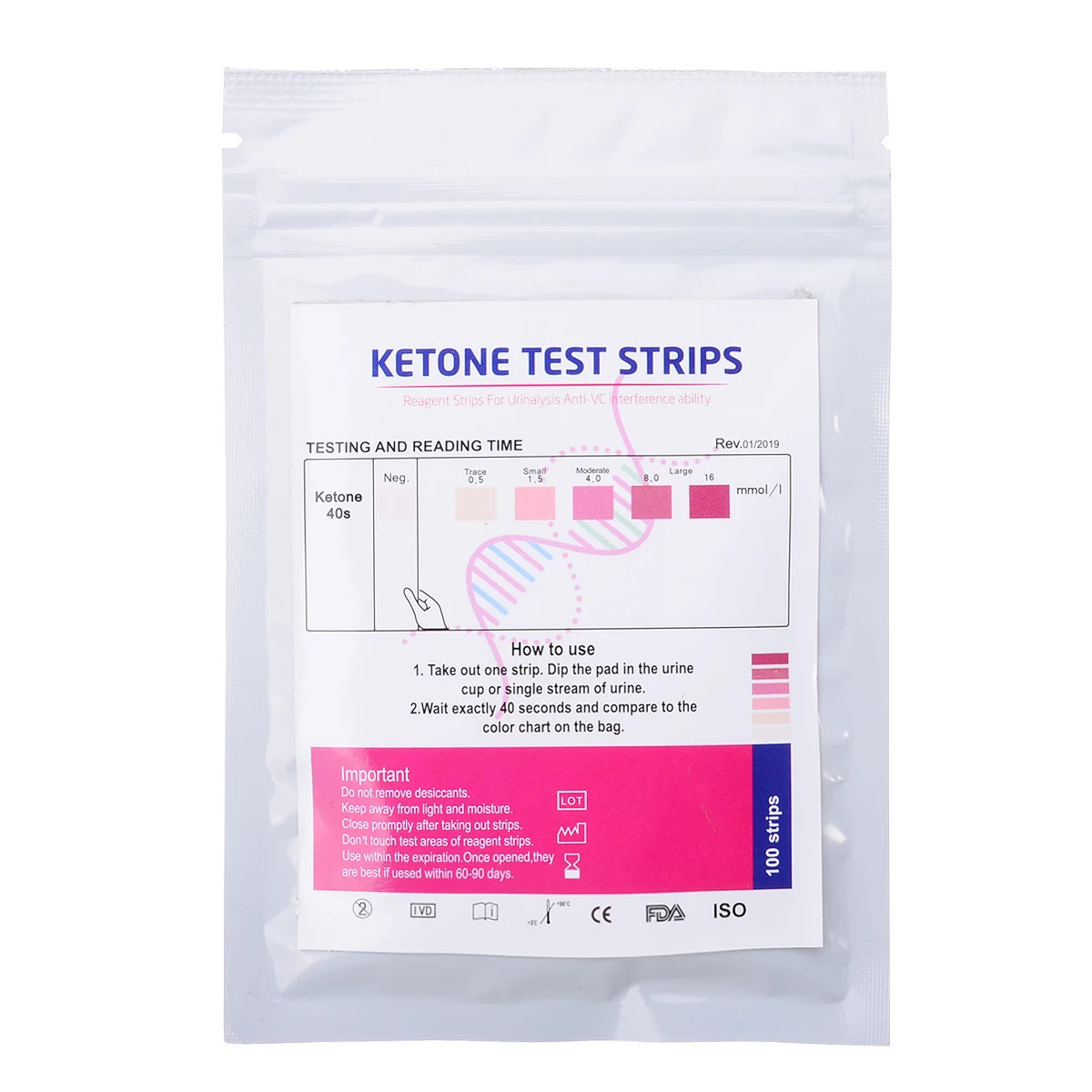 

100Pcs Ketone Test Strips New Ketone Strips Urine Analysis Test Paper Ketone Test Strips Urine Acid Alkaline Test Paper