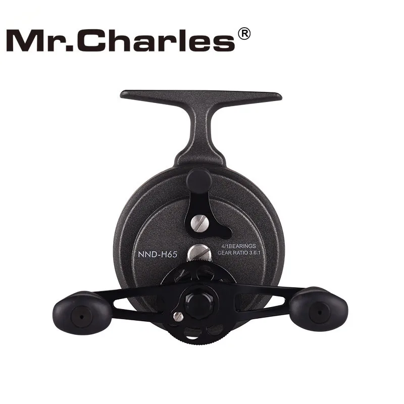 Mr.Charles New NND-H65 Color: grey Gear ratio 3.6:1   Strong plastic body Fly Fishing Reel Raft Ice Fishing Reel