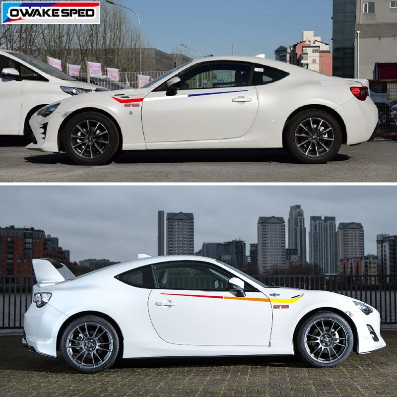 Виниловая наклейка в полоску для автомобиля Toyota 86 GT|Наклейки на автомобиль| |