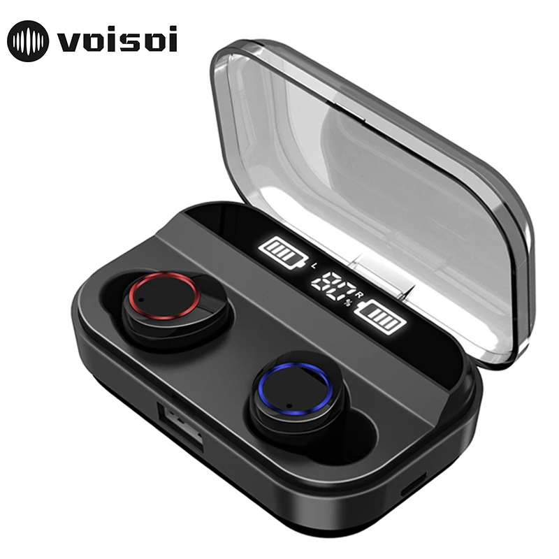 

TWS 5.0 Bluetooth Earphone Touch Control Stereo Wireless Earphones Power Display Waterproof Sport Earbuds Headset Charging Box