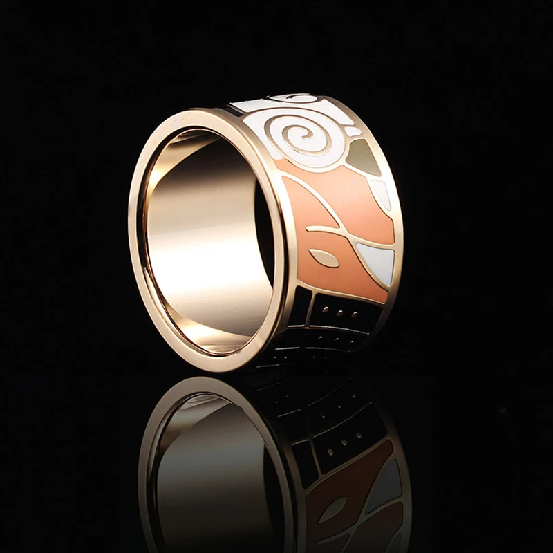 

2018 RX Recommend Hot Style Boho Classic Stainless Steel Wholesale Jewelry Enamel Ring For Women Party Popular Gift
