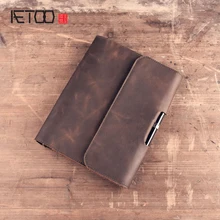 AETOO Original Retro hecho a mano cuero organizador cartera cuero Notebook A5 Living hoja cuaderno artículos de papelería, diario