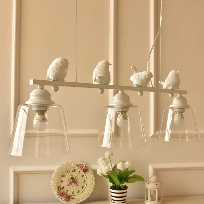 

American style simple led Bird Pendant lights Iron North living room bedroom creative lamp personalized art deco ZL273