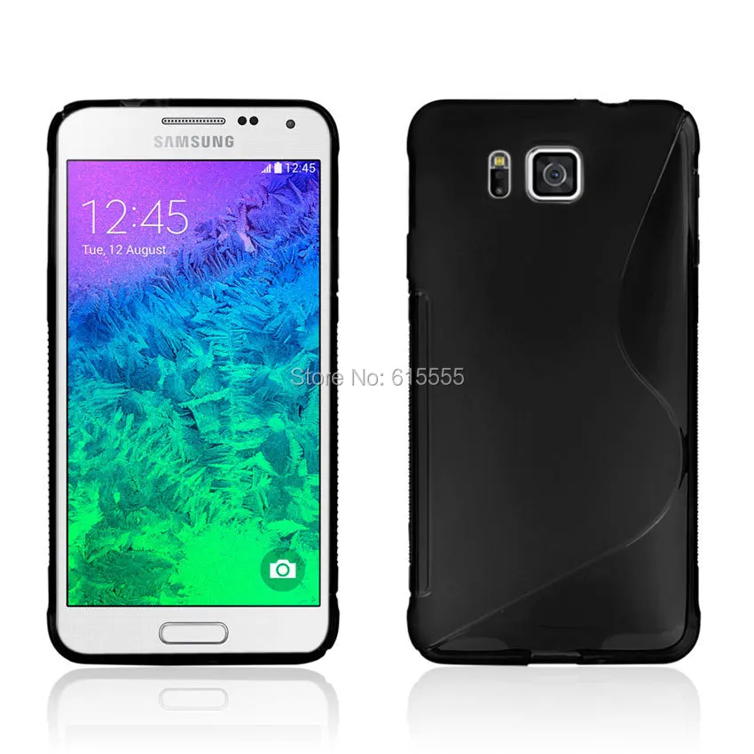 

Soft Silicon TPU S-line Case cover for Samsung Galaxy Alpha G850F S line TPU Silicon case 5pc/lot 5 colors free shipping