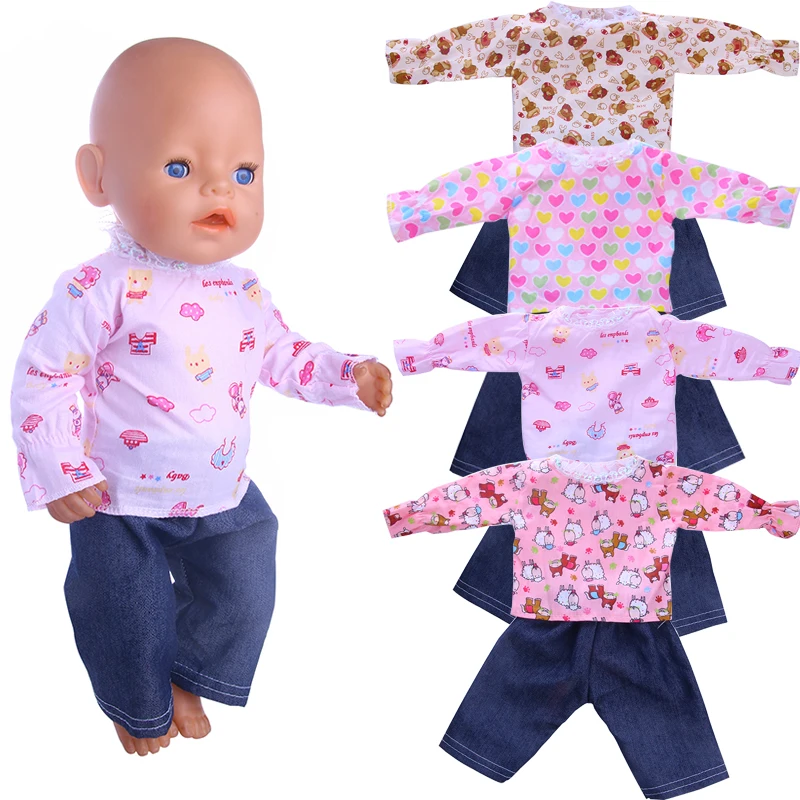 

Cute pattern clothes suitable for 43dolls, giving children the best gift