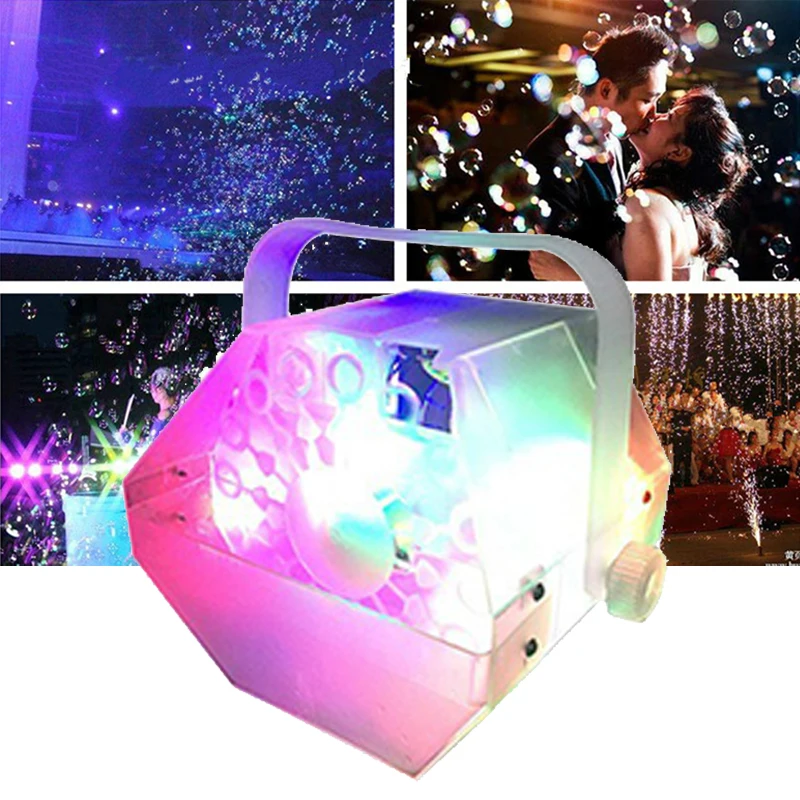 

Freeshipping Parties Festivals LED Lamp Romantic Stage Lights Wireless Automatic Bubble Machine Great for Wedding Birthday