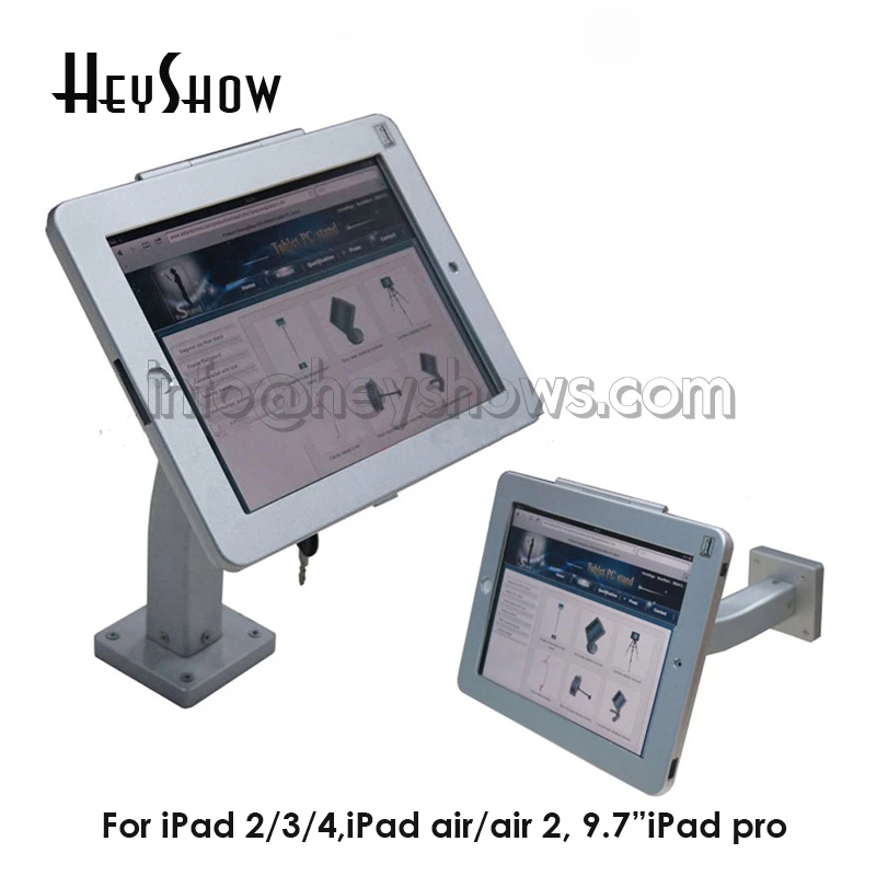 Soporte seguridad para montaje en pared, dispositivo antirrobo, con caja Metal bloqueable y llave, iPad2/3/4|device case|device lockdevice holder AliExpress