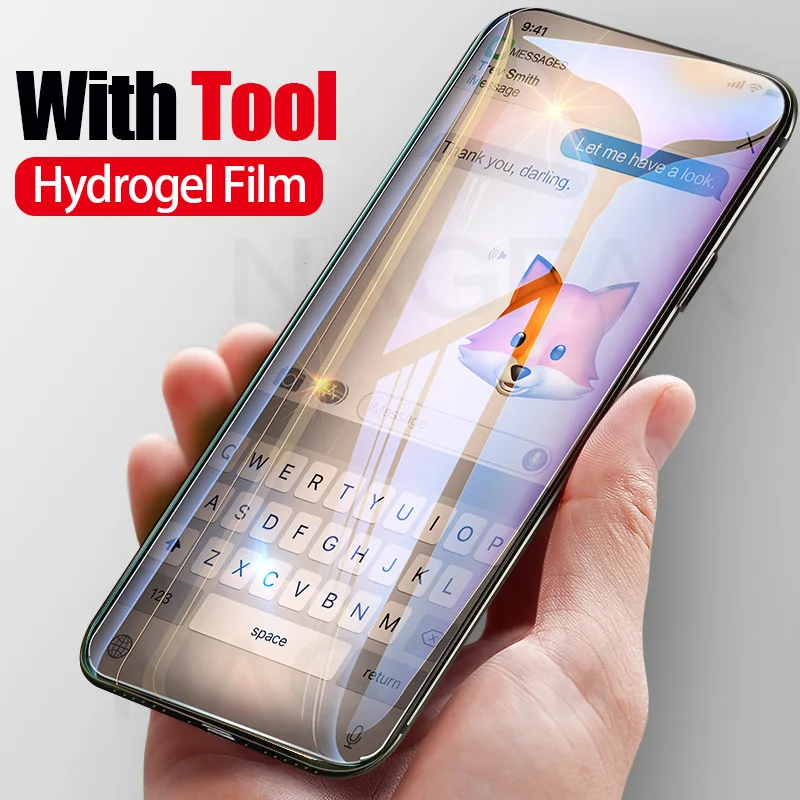 

5D Full Protective Soft Hydrogel Film For Samsung Galaxy S9 S8 Plus Note 8 9 Cover Screen Protector Film S6 S7 Edge Not Glass