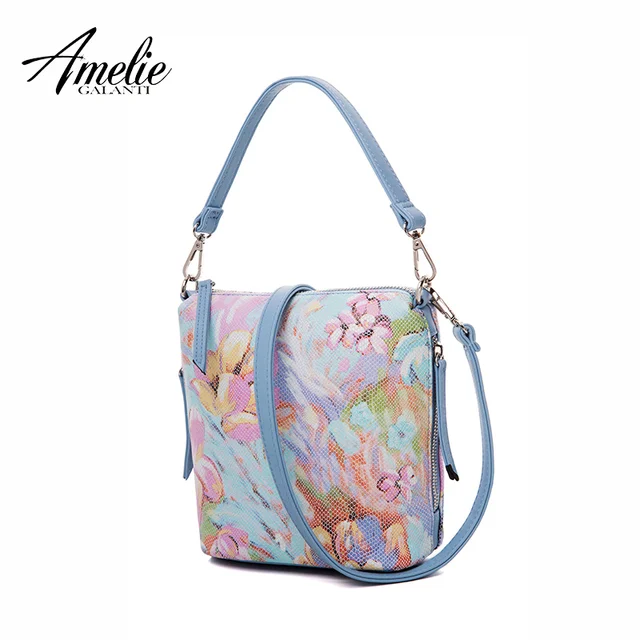 AMELIE GALANTI 2018 Flowers Small Women's Bags Snake-shaped solid shoulder bag zipper compact economy