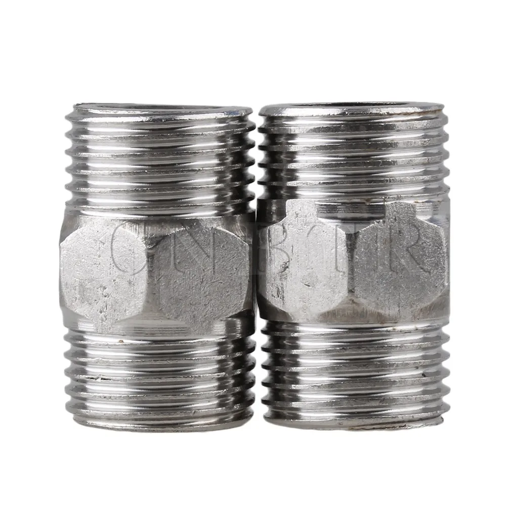 Cnbtr Pcs Hex Nipple Stainless Steel Threaded Pipe Fitting Plumbing Inner Joint Cnbtr Pcs Hex Nipple Stainless Steel Threaded Pipe Fitting Plumbing Inner Joint