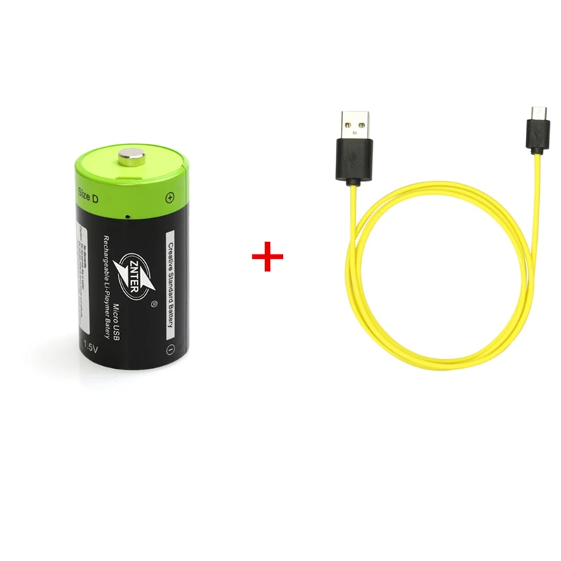 ZNTER 1,5 V 6000mAh Батарея Micro USB аккумуляторная батарея D Lipo батареи для RC камеры Дрон Аксессуары Многофункциональный - Цвет: 1pcs with usb cable
