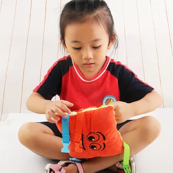 

Baby Infant Early Learning Education Teach Tool Children Soft Plush Doll Toy Toddler Kids Basic Life Skills Buckle Training Toys