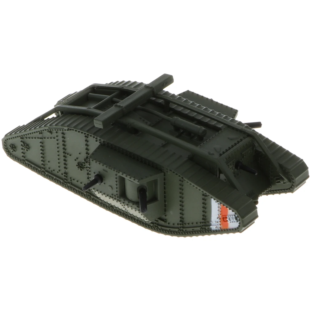 1:100th Britain MK. IV Male & Female Tank Model - WWI UK Army Armored Vehicle Model Home Collectibles Playset Decor