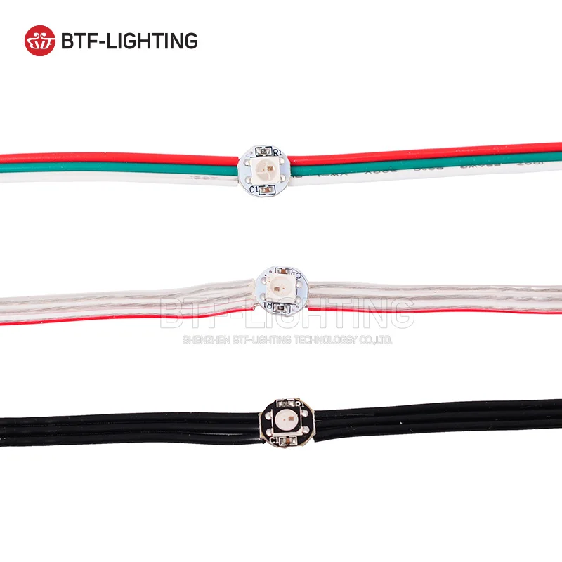 

Wholesale WS2812B Pre-soldered LED Heatsink 5V 12cm Wire Addressable Idividual LED Module String Panel 50pcs/string