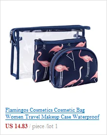 Органайзер для женщин водонепроницаемый пвх фламинго косметичка 3 шт./костюм дорожный мешочек для косметики сумки косметичка-органайзер косметичка