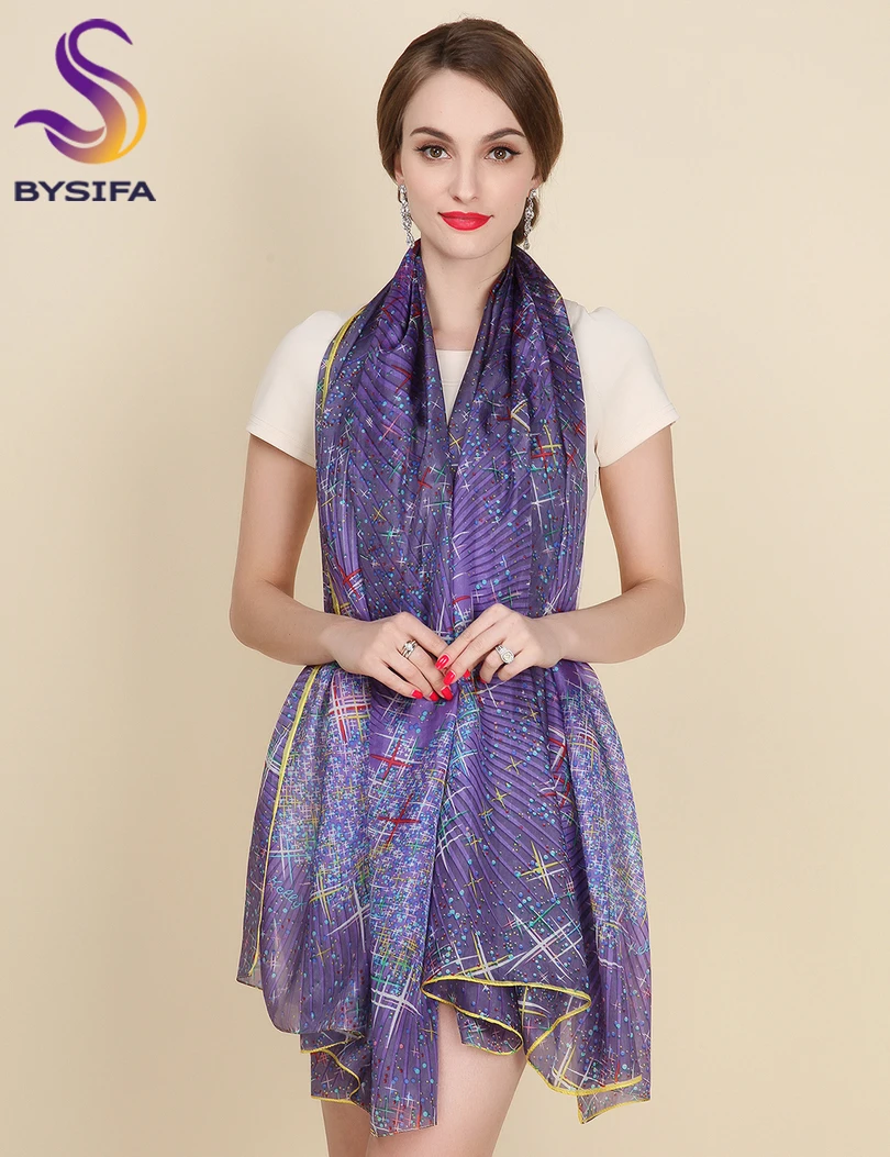 Женский Длинный шарф со звездами 200x110 см|designer silk scarf|fashion scarfsilk designer scarf |