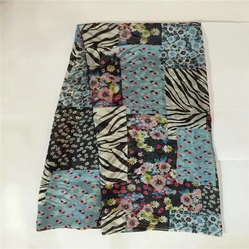 

4.5 meters, wonderful silk lace Fabric Satin For Dress good quality African Silk stretch digital printing with beads !LXE062806