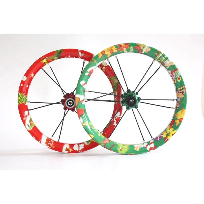 Cheap Kids Balance Bike Colorful Aluminum Alloy Wheelset Ultra Light  Aluminium Alloy 12inches 85-95MM Children