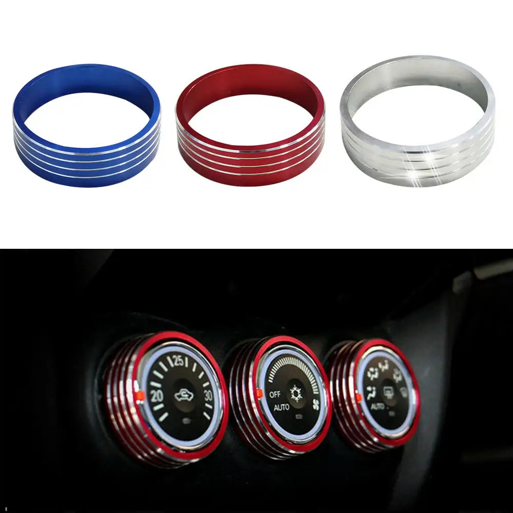 

Car Air Conditioning Heat Control Switch Knob Decorative Ring adjust trim cover For Mitsubishi Lancer Evolution car-styling