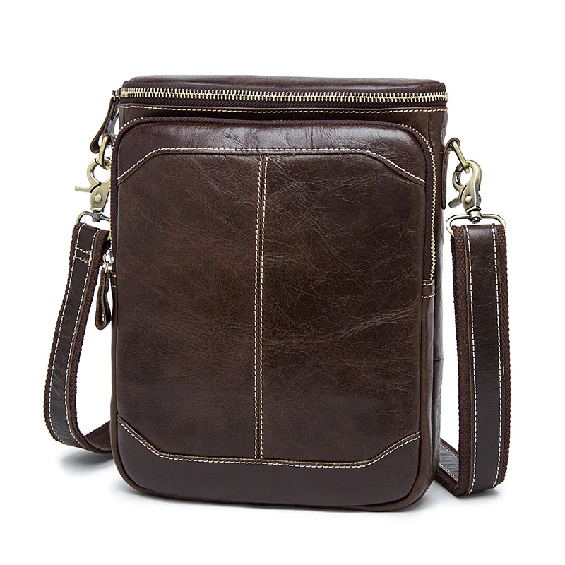 

2019 New Vintage Genuine Leather Men Bags Male Cowhide Flap Shoulder & Crossbody Bags Handbags Messenger Small Men Leather Bags
