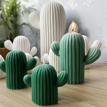

silicone candle cactus molds Gypsum cactus mold Concrete cactus decoration mold