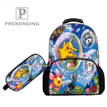 

Custom 17inch Pokemon-Pikach Backpacks Pen Bags 3D Printing School Women Men Travel Bags Boys Girls Book Computers Bag#1031-5-97