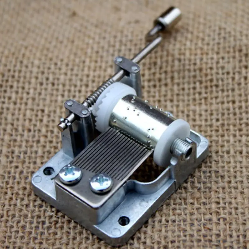 

Mayitr Mechanical Hand Crank Movements Parts Craft DIY Music Box Movement Set 18 Tones Beautiful Melody Toy Gift